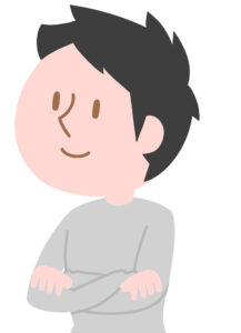 納得する男性